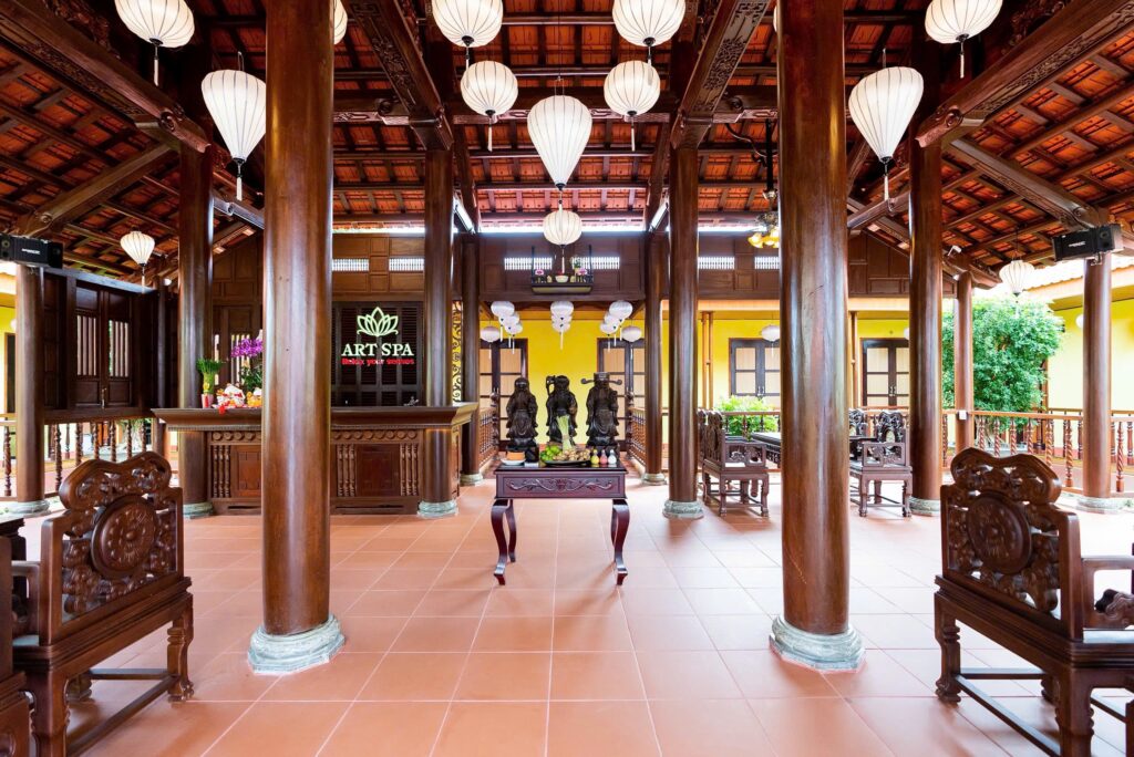 Luxury spa lobby interior at Art Spa 2 Hoi An near Old Town
