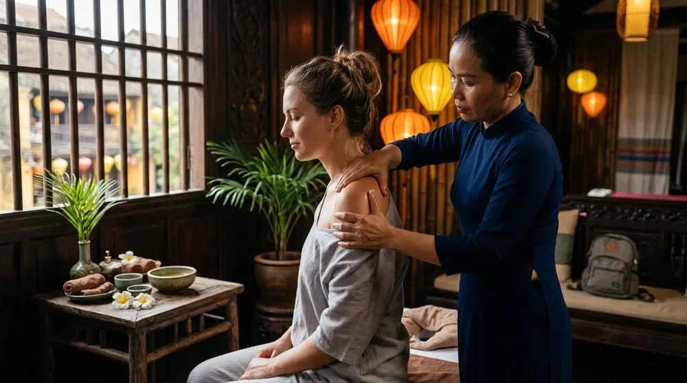 Why Book a Head, Back & Shoulder Massage Near the Japanese Covered Bridge?