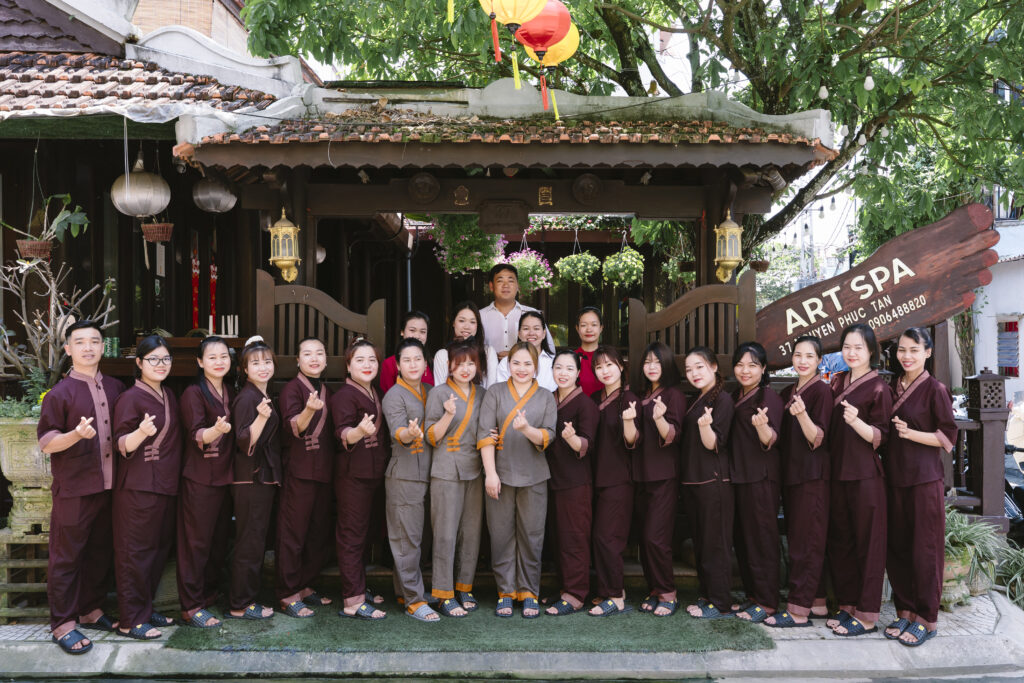 Art Spa 2 Hoi An team staff in front of spa near Old Town Vietnam