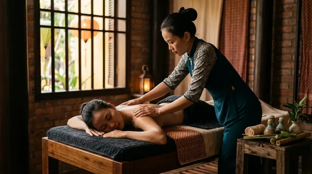 vietnamese traditional massage hoi an art spa relaxing body treatment