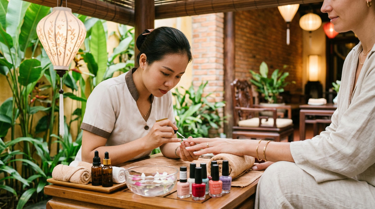 best nail salon in hoi an manicure service art spa