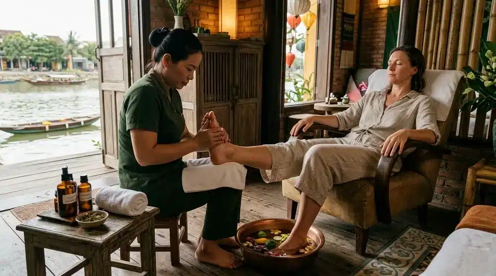 Best Foot Massage Thu Bon River Hoi An for Tired Feet 3 Exploring Spa Locations: Ancient Town vs. Cam Nam