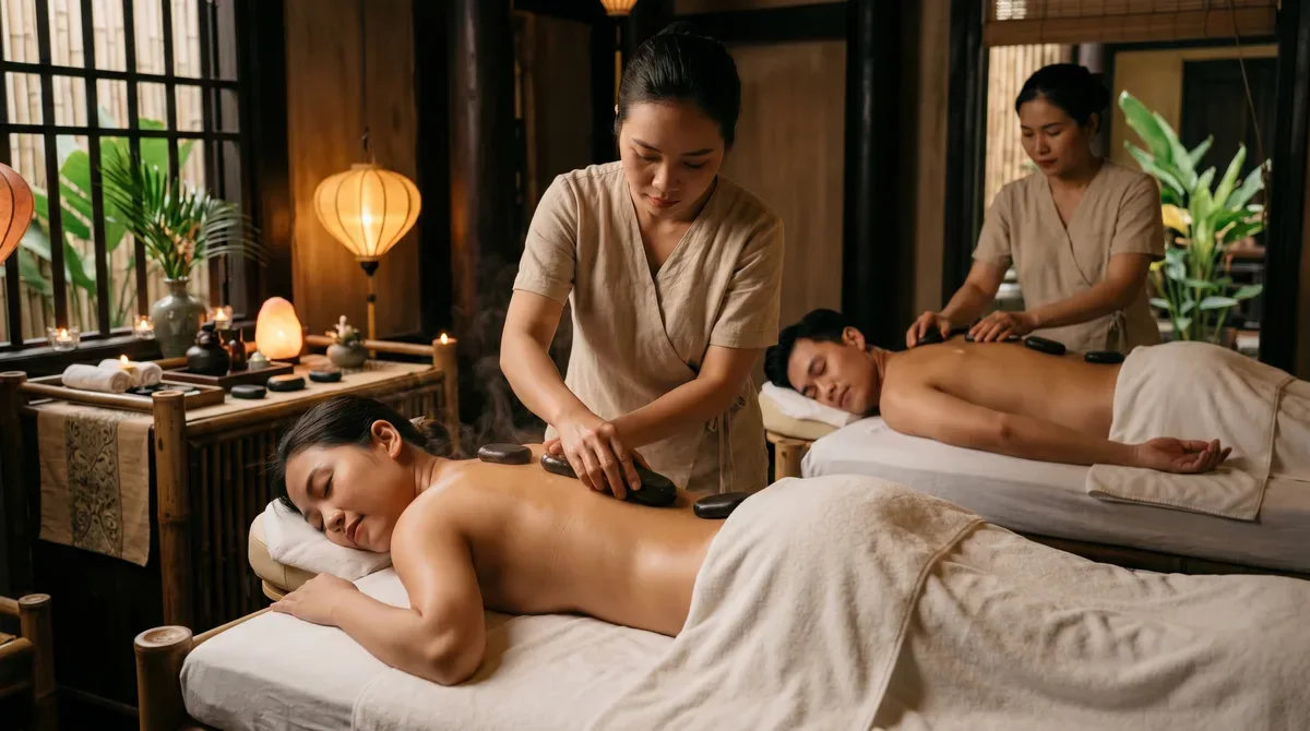 Couple massage in Hoi An at Art Spa 2 private spa room