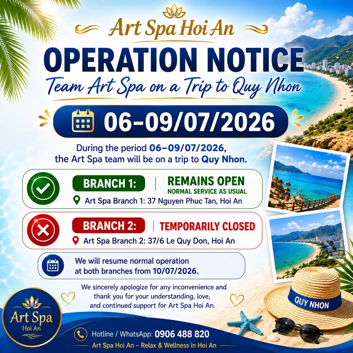 Art Spa Hoi An Operation Notice 1 art spa hoi an operation notice quy nhon 2026 1200 2 1